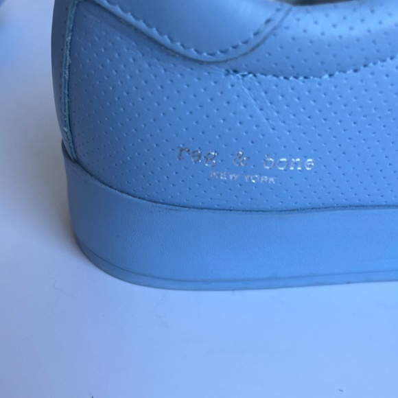 Rag and Bone‎ Blue Perforated Low-top Lace Up Round Toe Sneakers Chambray Blue - Picture 6 of 10